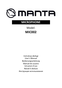 Manuál Manta MIC002 Mikrofon