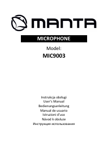 Manuál Manta MIC9003 Mikrofon