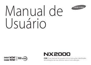 Manual Samsung NX2000 Câmara digital