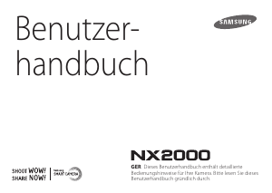 Bedienungsanleitung Samsung NX2000 Digitalkamera