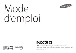 Mode d’emploi Samsung NX30 Appareil photo numérique