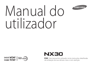 Manual Samsung NX30 Câmara digital