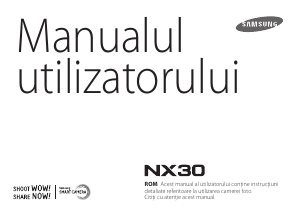 Manual Samsung NX30 Cameră digitală