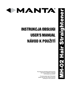 Manuál Manta MH02 Žehlička na vlasy
