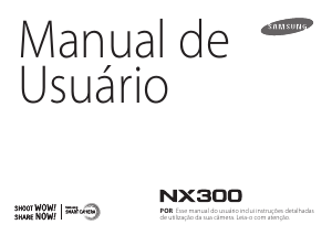 Manual Samsung NX300 Câmara digital