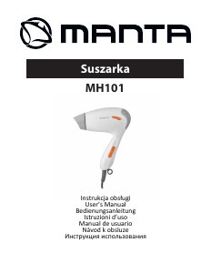 Manual Manta MH101 Hair Dryer