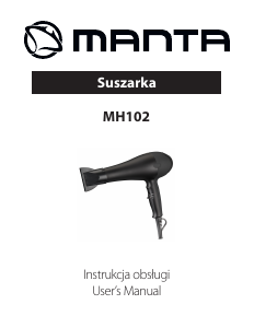 Instrukcja Manta MH102 Suszarka do włosów