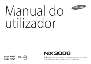 Manual Samsung NX3000 Câmara digital