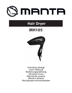 Manual Manta MH105 Hair Dryer