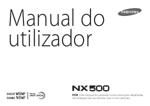 Manual Samsung NX500 Câmara digital