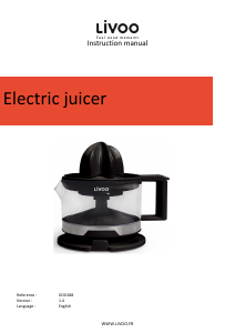 Manual Livoo DOD188 Citrus Juicer