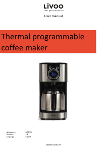 Manual Livoo DOD179 Coffee Machine