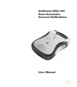 Manual Defibtech DDU-100 Defibrillator