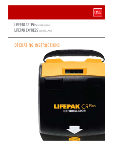 Manual Physio Control Lifepak CR Plus Defibrillator