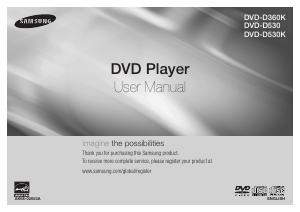 Mode d’emploi Samsung DVD-D530 Lecteur DVD