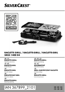 Bedienungsanleitung SilverCrest SRGS 1400 D4 Raclette-grill