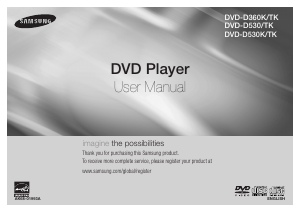 Kullanım kılavuzu Samsung DVD-D530 DVD oynatıcısı