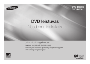 Vadovas Samsung DVD-D530 DVD leistuvas