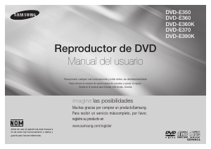 Manual de uso Samsung DVD-E360K Reproductor DVD