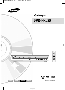 Käyttöohje Samsung DVD-HR720 DVD-soitin