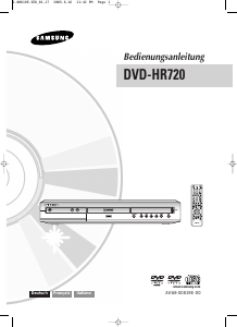 Manuale Samsung DVD-HR720 Lettore DVD