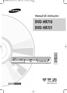 Manual Samsung DVD-HR721 Leitor de DVD