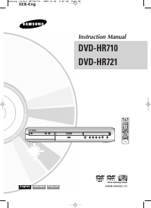 Mode d’emploi Samsung DVD-HR721 Lecteur DVD