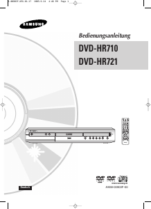 Bedienungsanleitung Samsung DVD-HR721 DVD-player