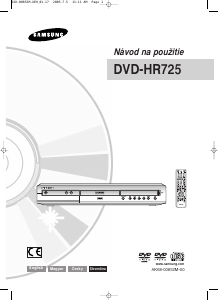Návod Samsung DVD-HR725 DVD prehrávač