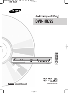 Manuale Samsung DVD-HR725 Lettore DVD