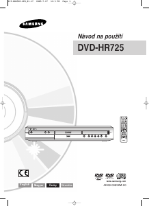 Manuál Samsung DVD-HR725 Přehrávač DVD