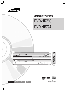 Käyttöohje Samsung DVD-HR730 DVD-soitin