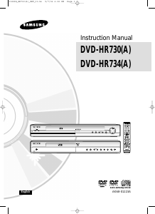 Manual Samsung DVD-HR730A DVD Player