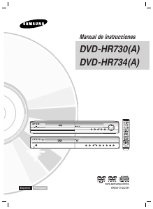 Manual de uso Samsung DVD-HR734A Reproductor DVD