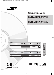 Manual Samsung DVD-HR734A DVD Player