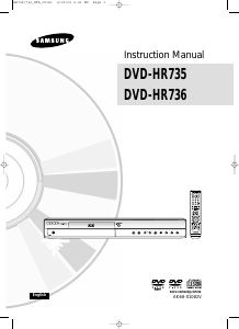 Manual Samsung DVD-HR735 DVD Player