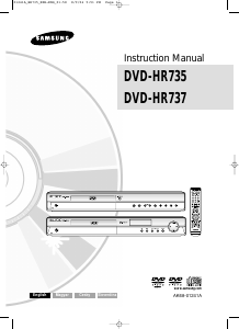 Manual de uso Samsung DVD-HR735 Reproductor DVD