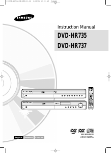 Mode d’emploi Samsung DVD-HR737 Lecteur DVD