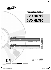 Manuale Samsung DVD-HR750 Lettore DVD
