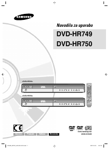 Priročnik Samsung DVD-HR750 DVD-predvajalnik