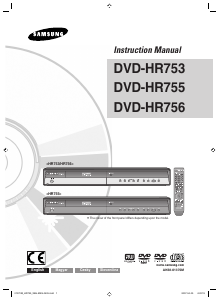 Használati útmutató Samsung DVD-HR753 DVD-lejátszó