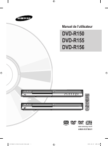 Mode d’emploi Samsung DVD-R156 Lecteur DVD