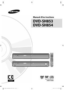 Mode d’emploi Samsung DVD-SH853 Lecteur DVD