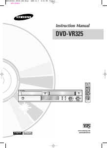Manual Samsung DVD-VR325 DVD Player