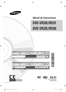 Manual de uso Samsung DVD-VR330 Reproductor DVD