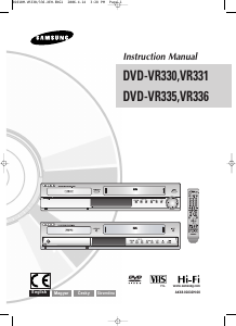 Manuál Samsung DVD-VR330 Přehrávač DVD