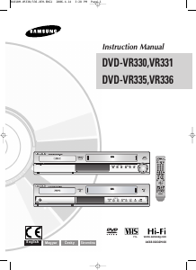 Návod Samsung DVD-VR336 DVD prehrávač
