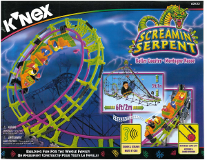 Käyttöohje K'nex set 63153 Thrill Rides Screaming serpent