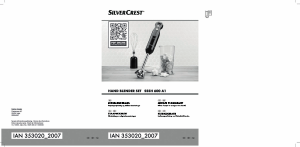 Handleiding SilverCrest SSSH 600 A1 Staafmixer