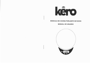 Manual de uso Kero KE10353S Báscula de cocina